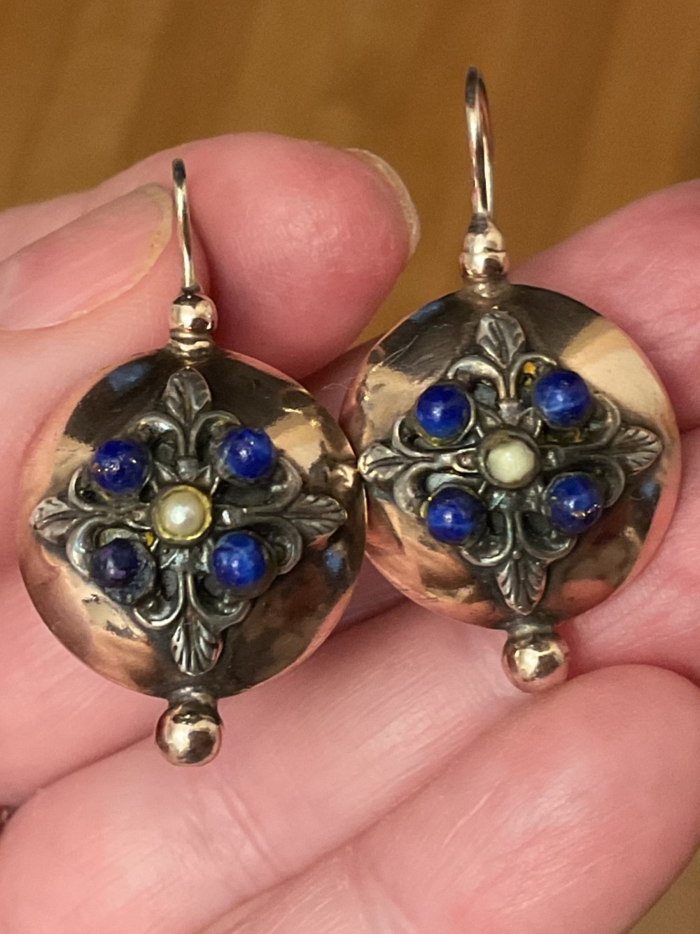 NWOT Gold Plated Sterling Silver 925 Made In Italy Vintage Design Earrings
